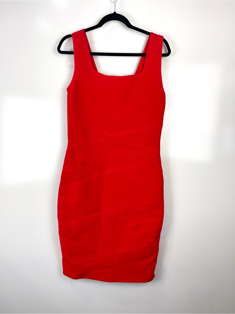 Dress the Population Beatrice Bodycon Dress Red Poppy Size Large Cocktail Dress